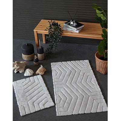 İyi Geceler İstanbul Tek Paspas 80*150 Plaid Ekru
