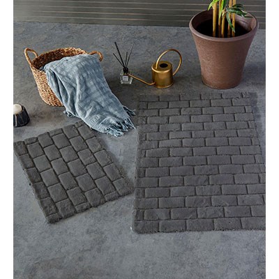 İyi Geceler İstanbul Tek Paspas 80*150 Wall Koyu Gri