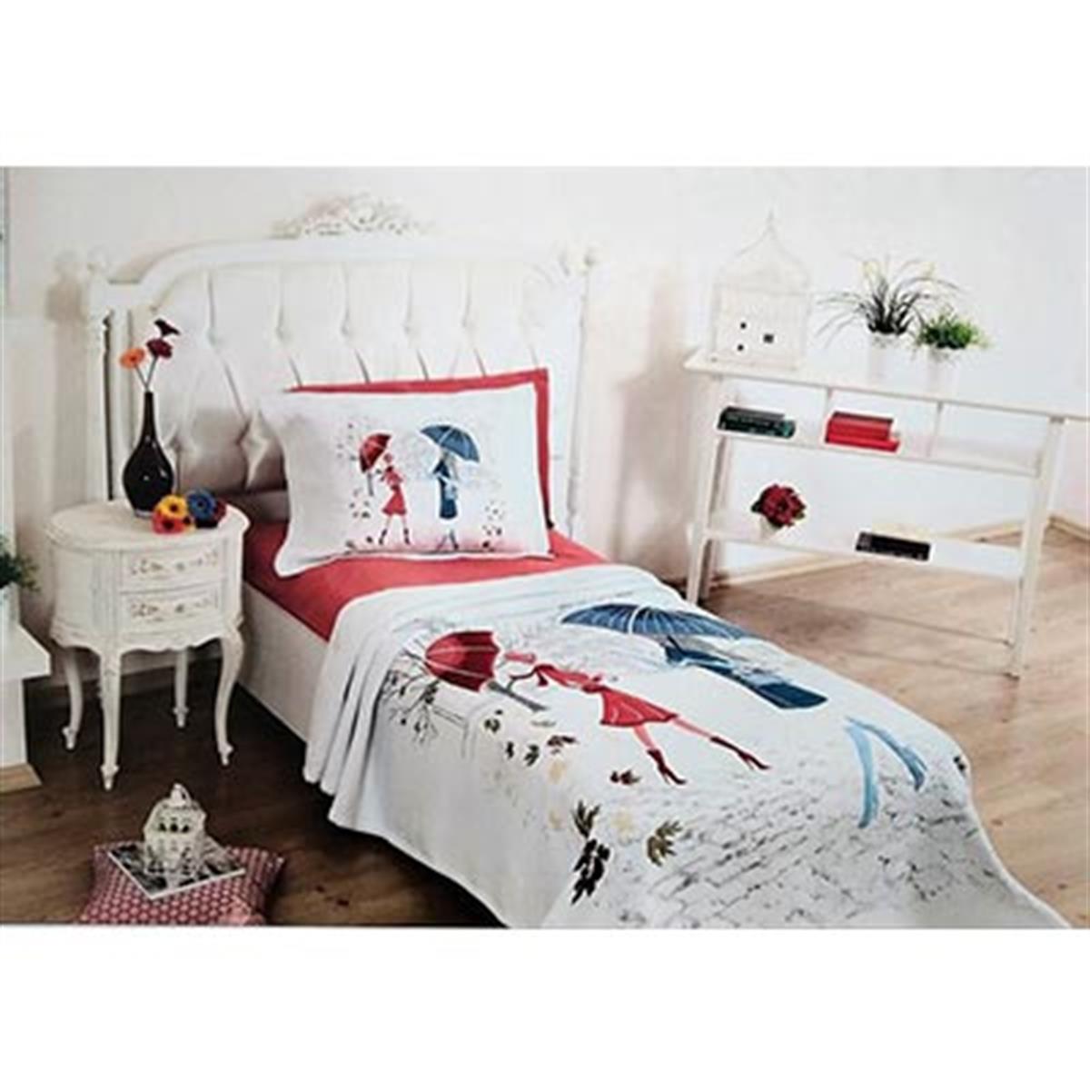 MODA VOCE TEK KİŞİLİK YATAK ÖRTÜSÜ RAİNY DAY