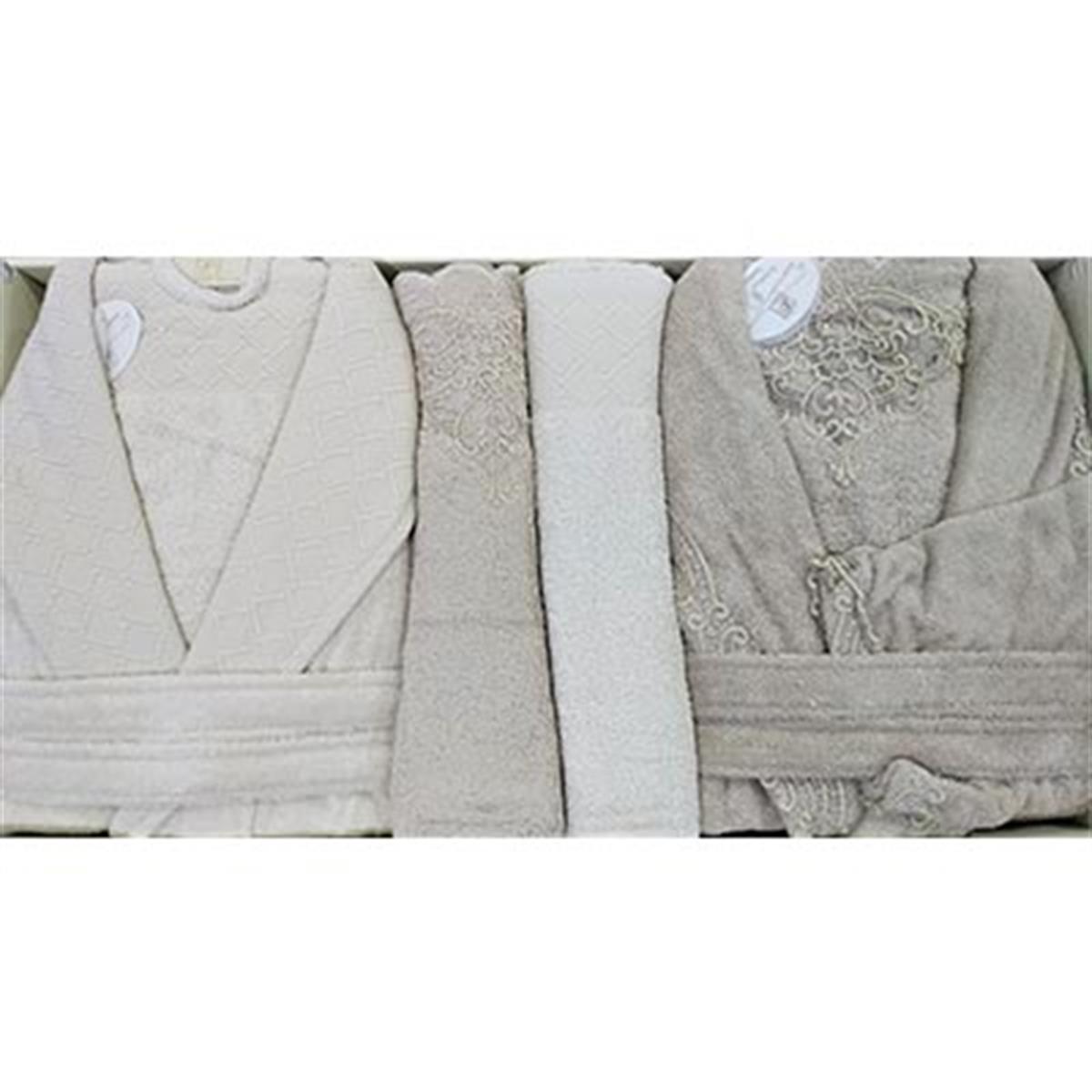 PUPİLLA AİLE BORNOZ SET BAMBU WİLMA BEJ - A.BEJ