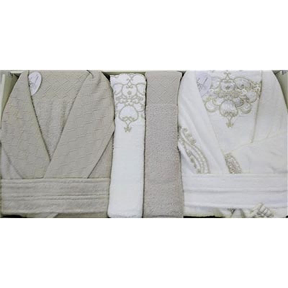 PUPİLLA AİLE BORNOZ SET BAMBU WİLMA EKRU - BEJ