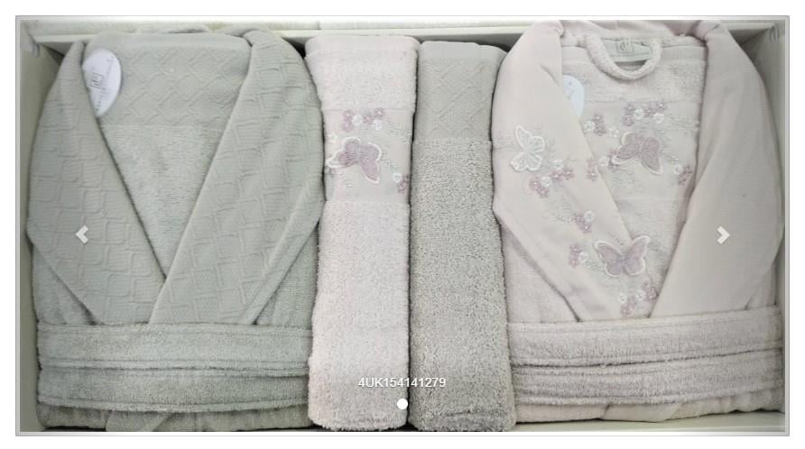 Pupilla Aile Bornoz Seti Bambu Cristina Pudra - Keten