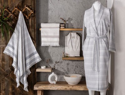 PUPILLA BORNOZ SET PEŞTEMAL BAY VERONA KAHVE
