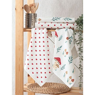 Pupilla Cotton Baskılı Havlu 4 Lü Set 40*60 Mantar