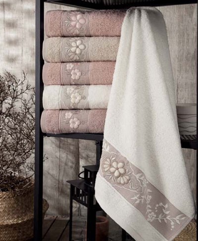 PUPILLA COTTON NAKIŞLI HAVLU 50*90 SELENA (9)