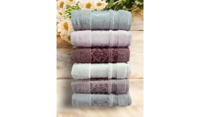 Şıkel Cotton 6'Lı Paket Havlu Seti 50*90 Kristal