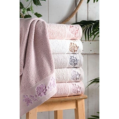 Şıkel Cotton Havlu 50*90 Elit Nakışlı Hanımeli