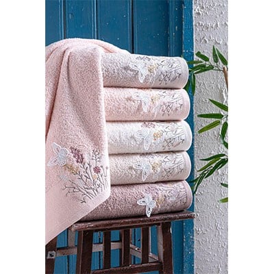 Şıkel Cotton Havlu 50*90 Elit Nakışlı Kızılcık