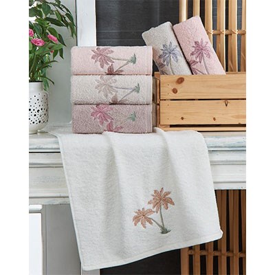 Şıkel Cotton Havlu 50*90 Elit Nakışlı Palmiye