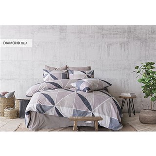 Cotton Life Tek Kişilik Nevresim Takımı Diamond Bej