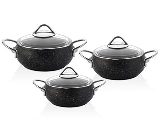 Falez Black Line Bln3040 6 Parça Güveç Midi Set