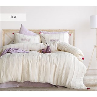 İyi Geceler İstanbul Exclusive Çift Kişilik Nevresim Takımı Perge Lila