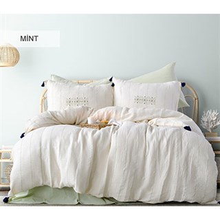 İyi Geceler İstanbul Exclusive Çift Kişilik Nevresim Takımı Perge Mint