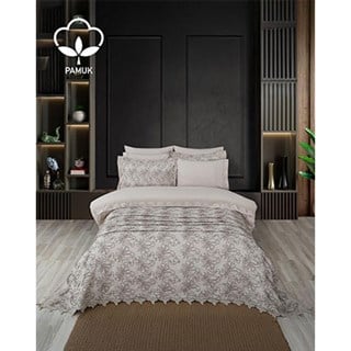 Nazik Home Çift Kişilik NevreSimli Pike Seti Ribera Vizon