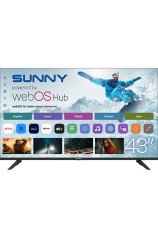 Sunny SN43FMLN-W02S 43'' 109 Ekran Uydu Alıcılı Full HD webOS LED TV