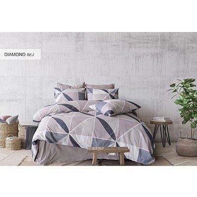 Cotton Life Tek Kişilik Nevresim Takımı Diamond Bej