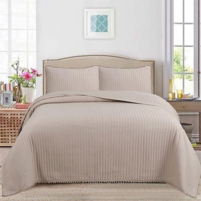 Dainty Home Çift Kişilik Yatak Örtüsü Melody Cappuccino