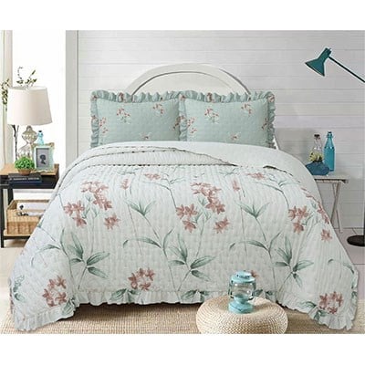 Dainty Home Çift Kişilik Yatak Örtüsü Flowers F007