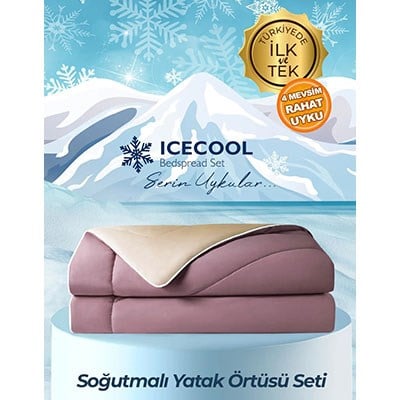 Evlen Çift Kişilik Yorgan Seti İcecool Gülkurusu