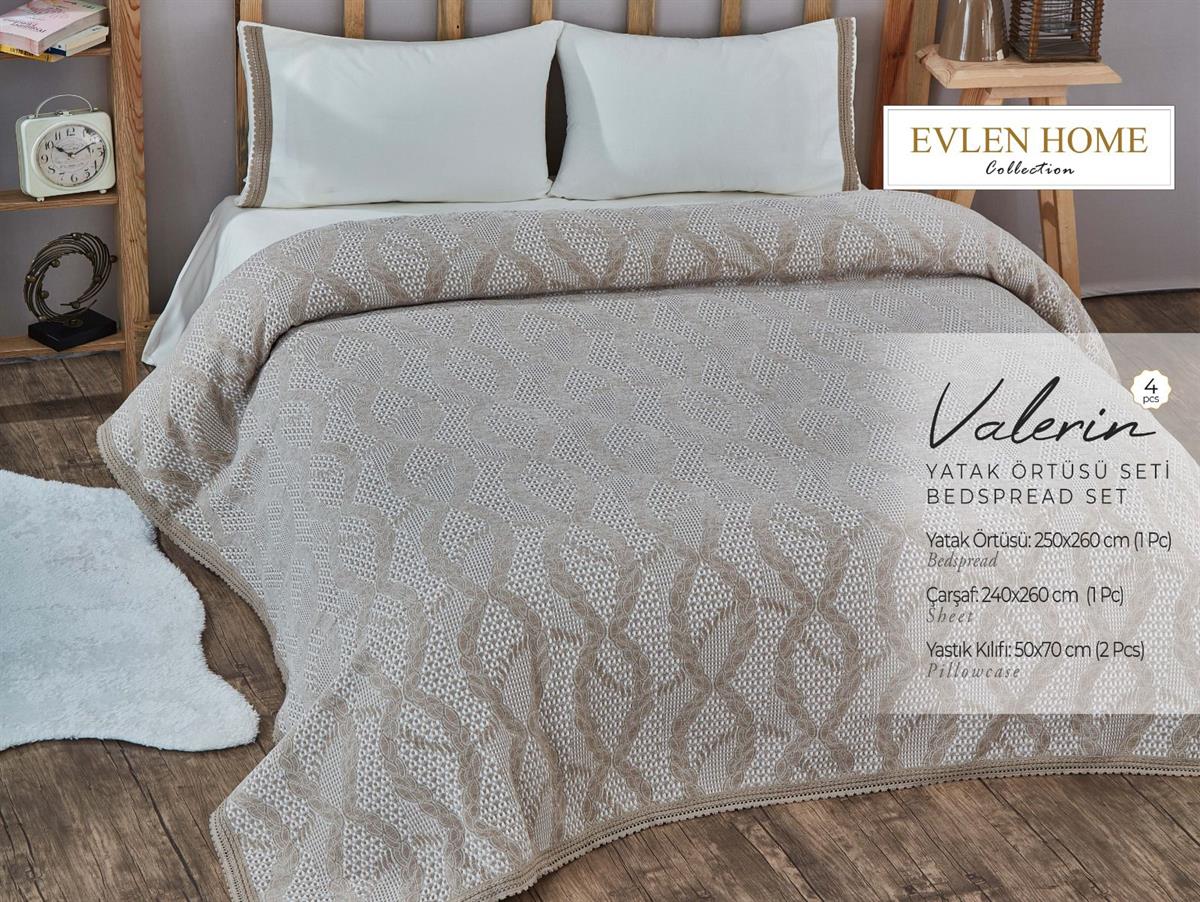 Evlen Yatak Örtüsü Set Valerin Vizon