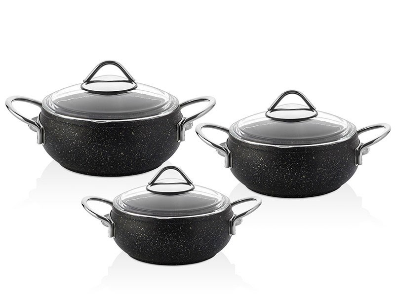 Falez Black Line Bln3040 6 Parça Güveç Midi Set