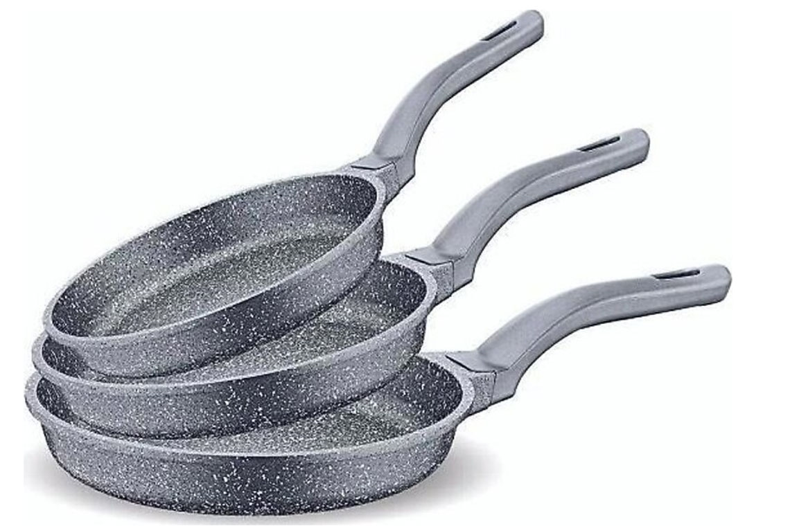 FMS 3'lü Döküm Tava Seti 20-24-28Cm Gri