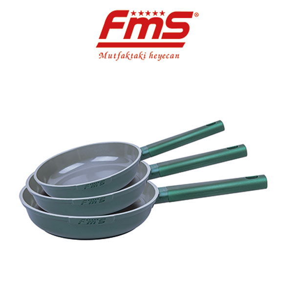 FMS 3'lü Seramik Tava Seti 20-24-28Cm Yeşil