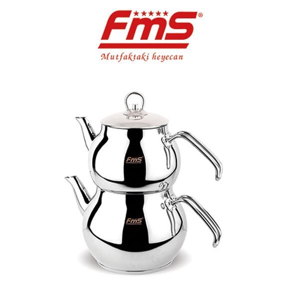FMS Aşiret Çelik Çaydanlık Takımı Metal Kulp