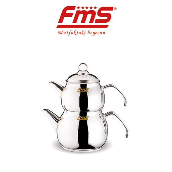 FMS Çelik Çaydanlık Takımı Orta Küre Metal Sap
