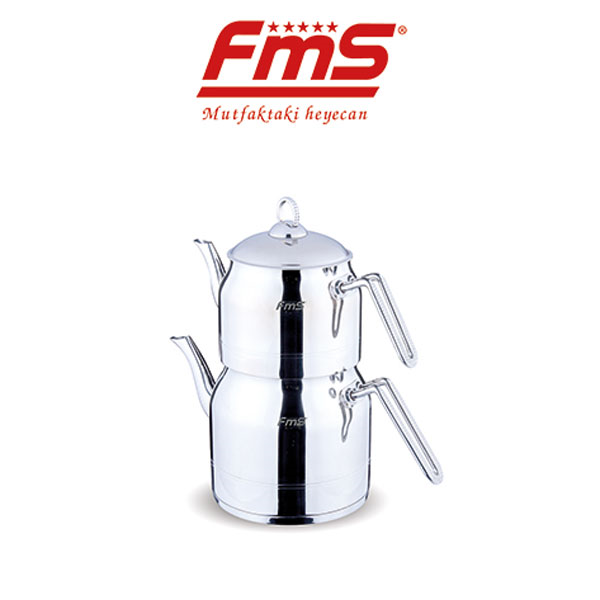 FMS Daisy Çelik Çaydanlık Takımı Mini Boy Metal Kulp