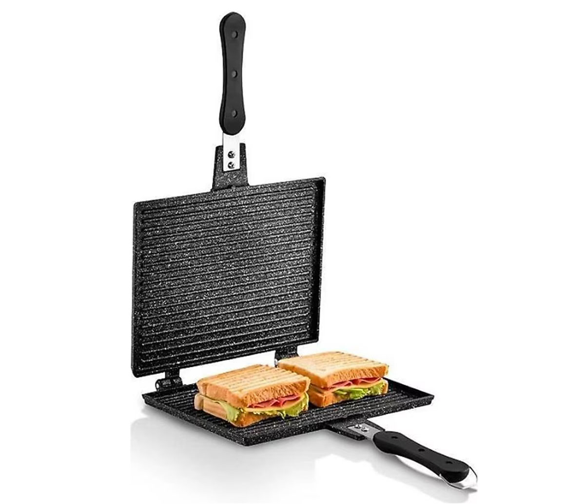 FMS Döküm Ocak Üstü El Tost Siyah
