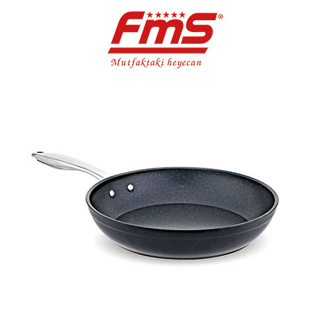 FMS Galaxy Granit Tava 30Cm Siyah Metal Kulp