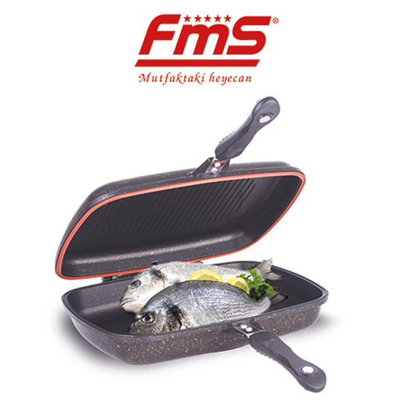 FMS Granit Balık Tava 36Cm Siyah