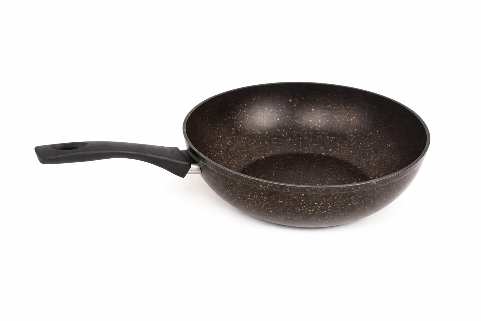 FMS Granit Wok Tava 28Cm Siyah