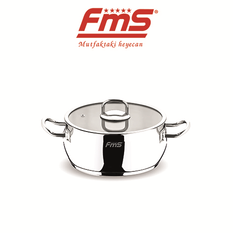 FMS Lotus 26 Cm Çelik Sığ Tencere
