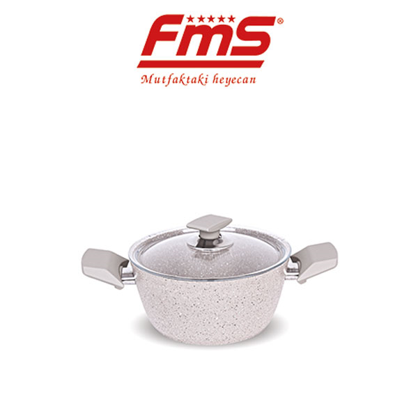 FMS Safir Granit Derin Tencere 22Cm Bej