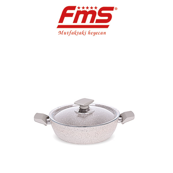 FMS Safir Granit Sığ Tencere 28Cm Bej