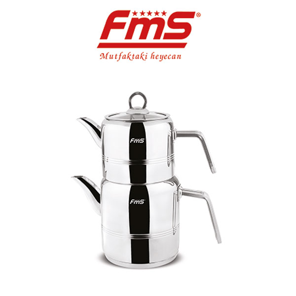 FMS Silindir Çelik Çaydanlık Takımı Büyük Boy