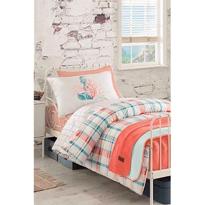 Genç Ranforce Tek Kişilik Nevresim Takımı Siena Mercan