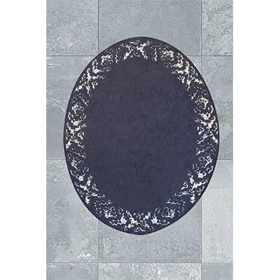 HIC&W Hermes Oval Pamuk Viskon Banyo Paspası 90x120 Gold