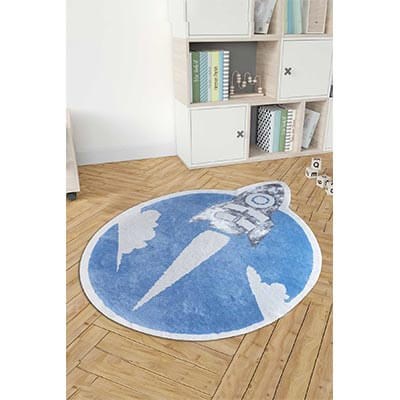 HIC&W Kids Halı Sky Mavi 160x160 cm