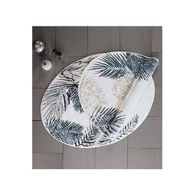HIC&W Palm Pamuk Viskon Oval Paspas 90x120 cm Ekru
