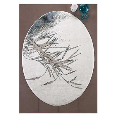 HIC&W Sunset Oval Pamuk Viskon Banyo Paspası 90x120 Ekru