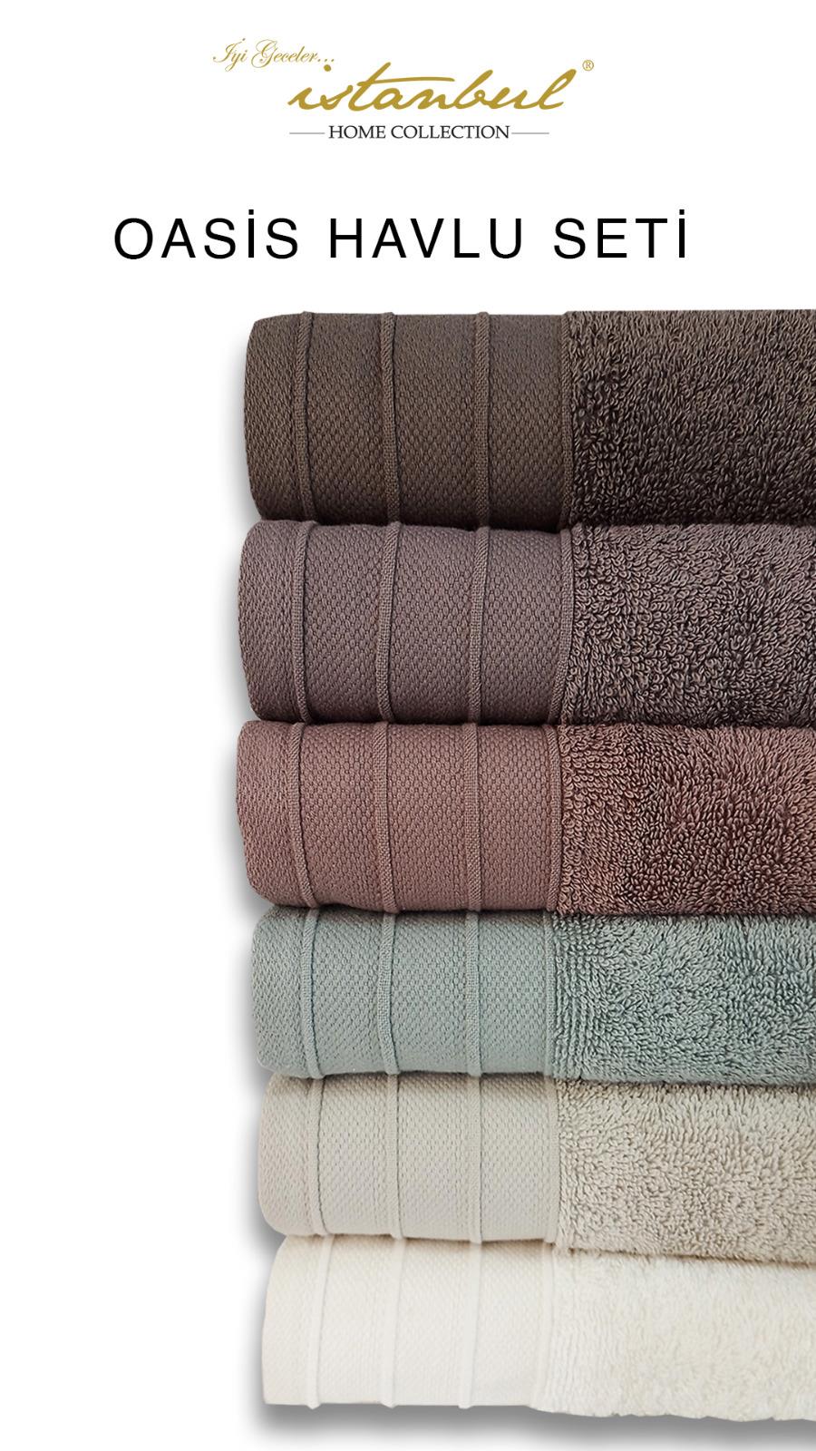 İyi Geceler İstanbul 6'lı Paket 50*90 Cm Yüz Havlu Oasis