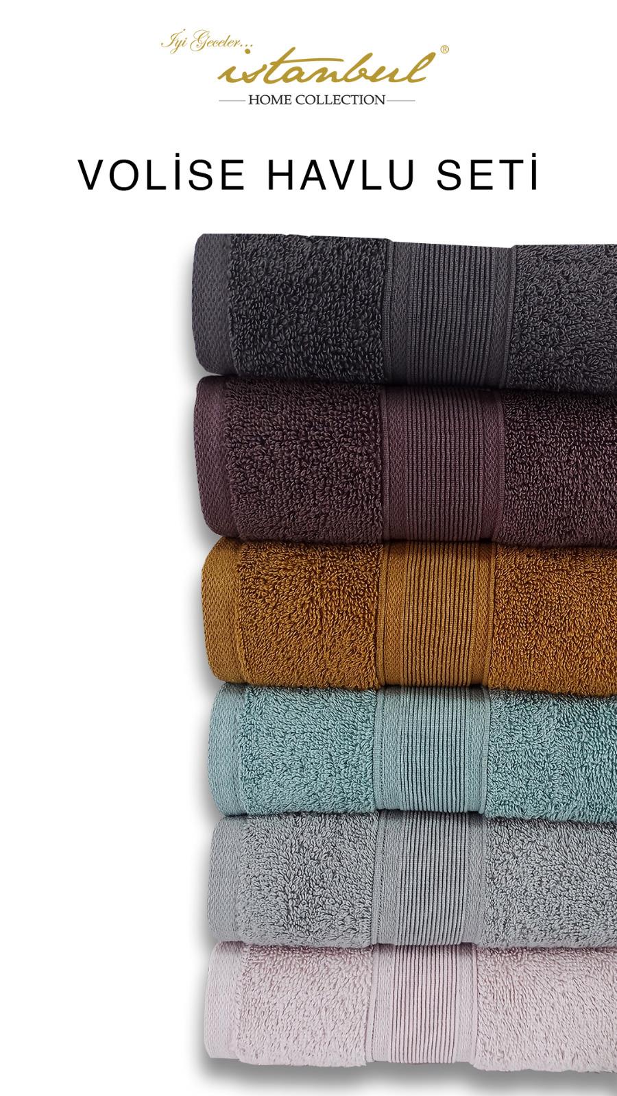İyi Geceler İstanbul 6'lı Paket 50*90 Cm Yüz Havlu Volise