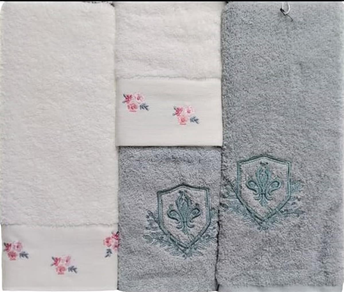 İyi Geceler İstanbul Banyo-Hamam Takımı Lovely Ekru-Açık Gri