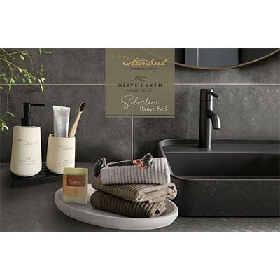 İyi Geceler İstanbul Banyo Seti Olive Earth