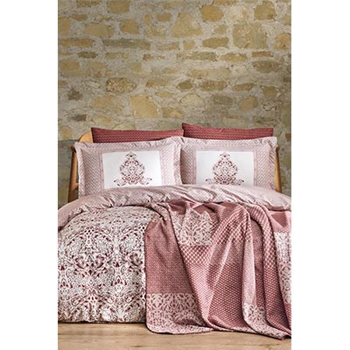 İYİ GECELER İSTANBUL BATTANİYE NEVRESİM TAKIMI SET ÇİFT KİŞİLİK DREAM WİNTER BORDO