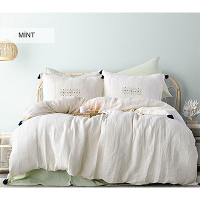 İyi Geceler İstanbul Exclusive Çift Kişilik Nevresim Takımı Perge Mint