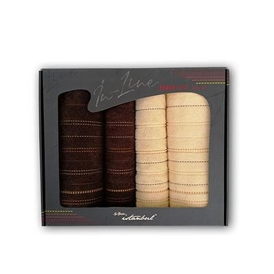 İyi Geceler İstanbul Hamam Takimi Ekru-Kahve